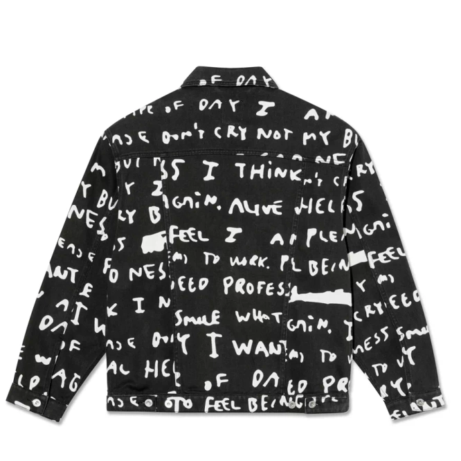 Polar Skate Co. Sad Notes Patrik Jacket (Black / White)