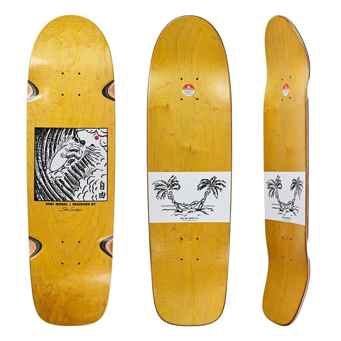 Polar Skate Co. board Shin Sanbongi Freedom Yellow (WHEEL WELLS) (Surf Shape)