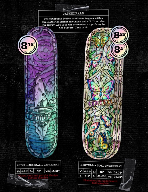 Real Skateboards Lintell Foil Cathedral board