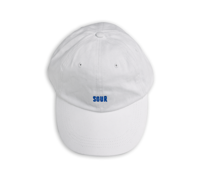 SOUR SKATEBOARDS ARMY EMB 6-PANEL BASIC CAP (WHITE/ROYAL)