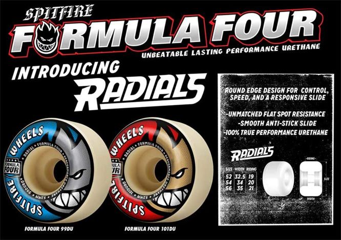 SPITFIRE FORMULA FOUR RADIAL SLIMS SPEED KILLS 101DU 53 MM WHEELS