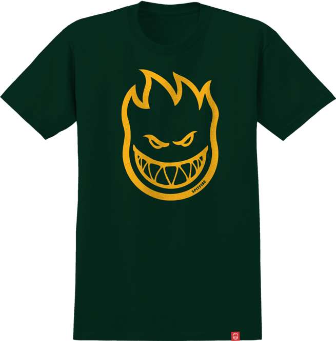 Spitfire Wheels Bighead Tee (Forest Green/Gold)