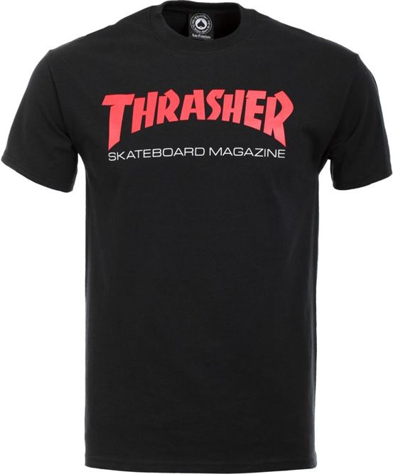 THRASHER TWO TONE SKATE MAG LOGO T-SHIRT (BLACK)