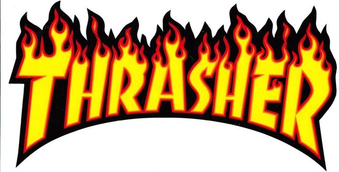 Thrasher Flame LARGE Sticker (Yellow)