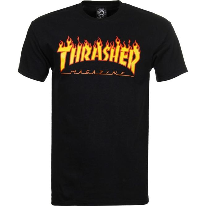 Thrasher Flame Logo Tee (Black)