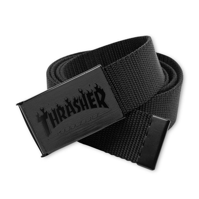 Thrasher Flame Web Belt (Black)
