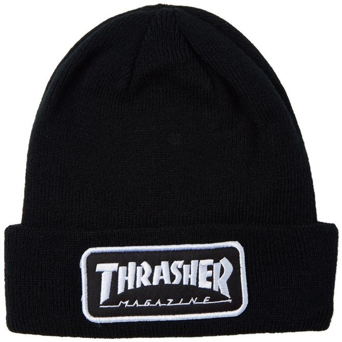 Thrasher Logo Patch Beanie (Black)
