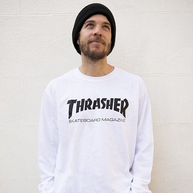 Thrasher Skate Mag Logo Longsleeve (White)