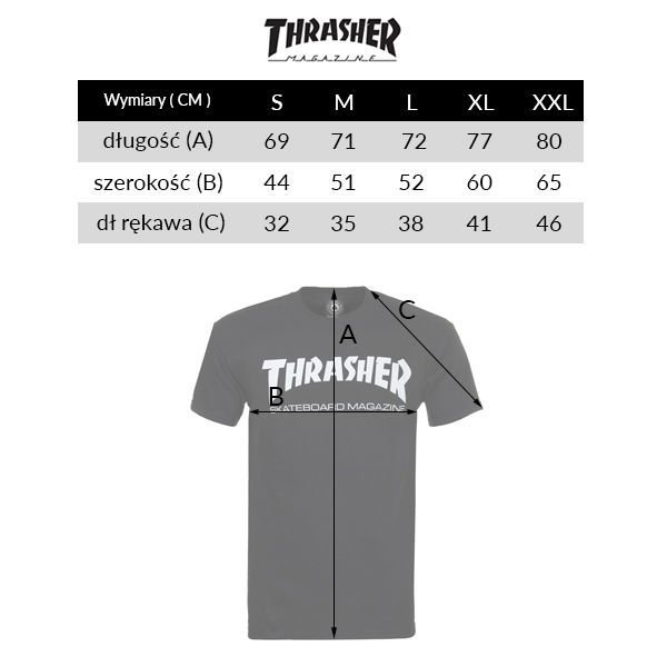 Thrasher Skate Mag Logo Tee (Black/White)