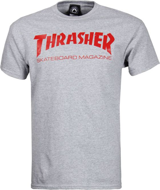 Thrasher Skate Mag Logo Tee (Grey/Red)