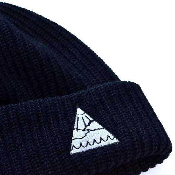 YOUTH SKATEBOARDS TRIANGLE LOGO BEANIE WINTER HAT (NAVY)