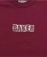 Baker Skateboards Brand Logo Tee (Burgundy)