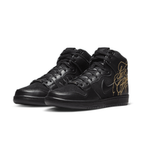 Nike SB x FAUST Dunk High Pro (Black / Black / Metallic Gold)