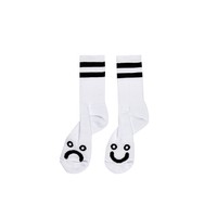 Polar Skate Co. Happy Sad Socks (White)