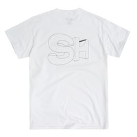 SH 3D QP Logo Outline Tee (White)