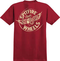 Spitfire Wheels Flying Classic Tee (Maroon)