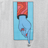 Tired Skateboards Finger Tee (Heather Gray)