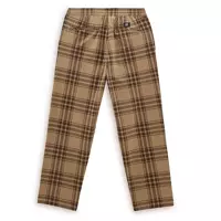 Vans Range Plaid Baggy Tapered Elastic Waist Pant (Dirt / Demitasse)