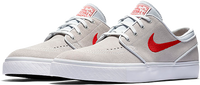 Nike SB Zoom Stefan Janoski shoes (Pure Platinum / University Red)