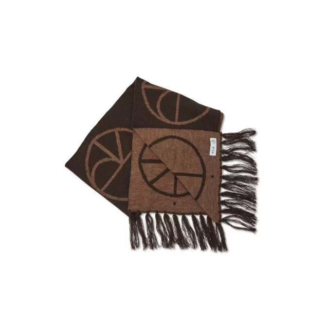 Szalik Polar Skate Co. Stroke Logo Scarf (Brown)