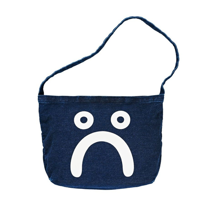 POLAR SKATE CO. BAG HAPPY SAD DENIM TOTE BAG (DARK BLUE)