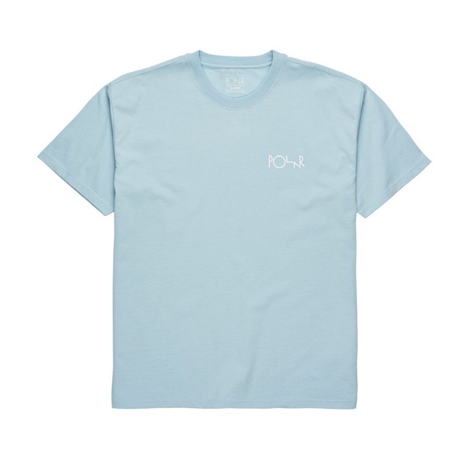 POLAR SKATE CO. T-SHIRT STROKE LOGO TEE (LIGHT BLUE)