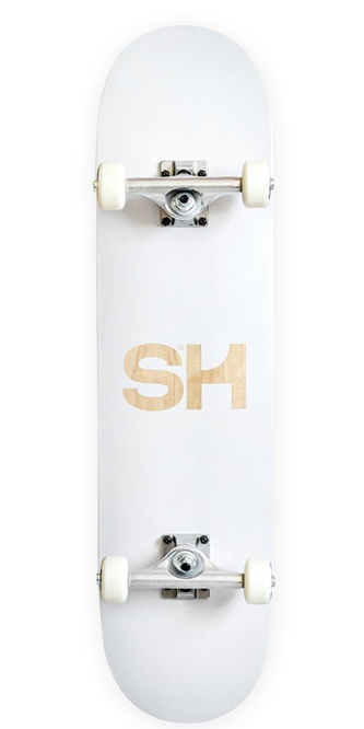 SH QP Logo Complete Board (White / Wood)