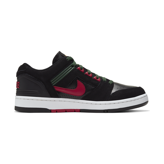 Nike SB Air Force II Low shoes (Black / Gym Red / Deep Forest)