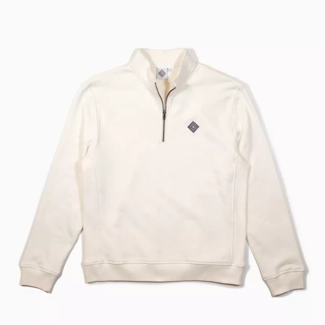 The National Skateboard Co. Quarter Zip Logo (Off White)