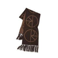 Szalik Polar Skate Co. Stroke Logo Scarf (Brown)