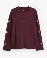 Poetic Collective Sleeve Print Long Sleeve (Burgundy)