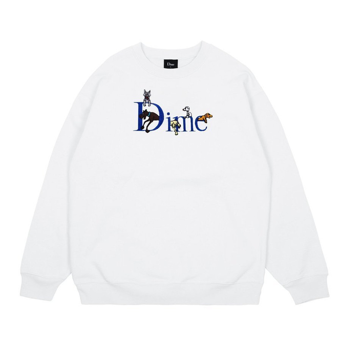 Dime Dog Classic Logo Crewneck (White)