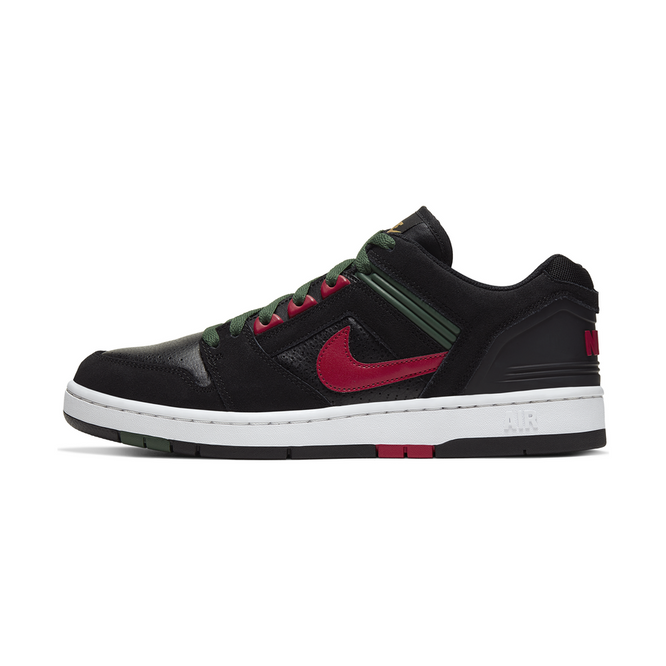 Nike SB Air Force II Low shoes (Black / Gym Red / Deep Forest)