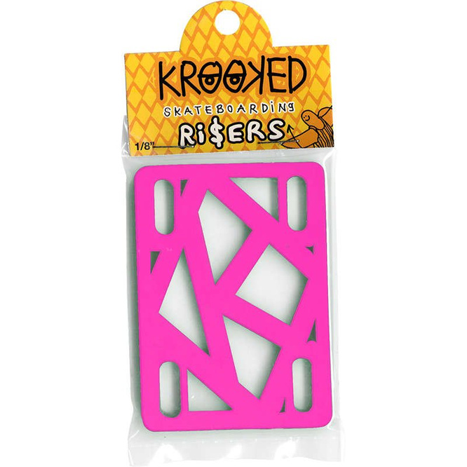 Krooked Skateboards Plastic Truck Pads (1/8" Risers Pads) (Hot Pink)