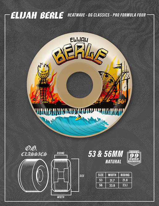 Spitfire Wheels Formula Four Berle Heatwave O.G. Classics 99DU