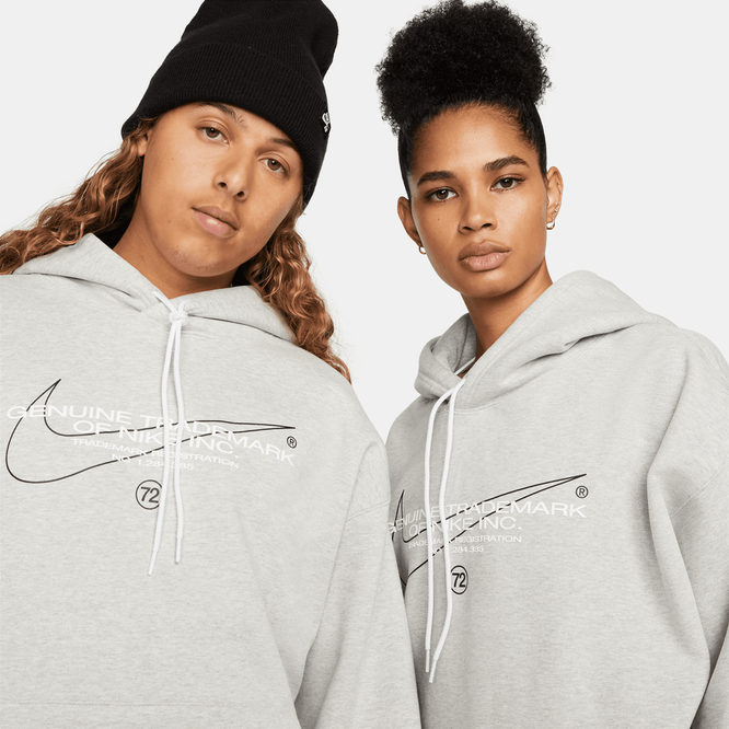 Nike SB Fleece Pullover Skate Hoodie (Grey Heather)
