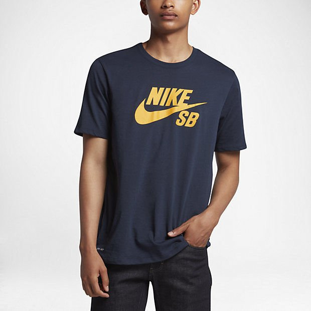 Koszulka Nike SB Logo T-Shirt (Obsidian / Tour Yellow)