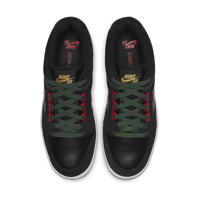 Nike SB Air Force II Low shoes (Black / Gym Red / Deep Forest)