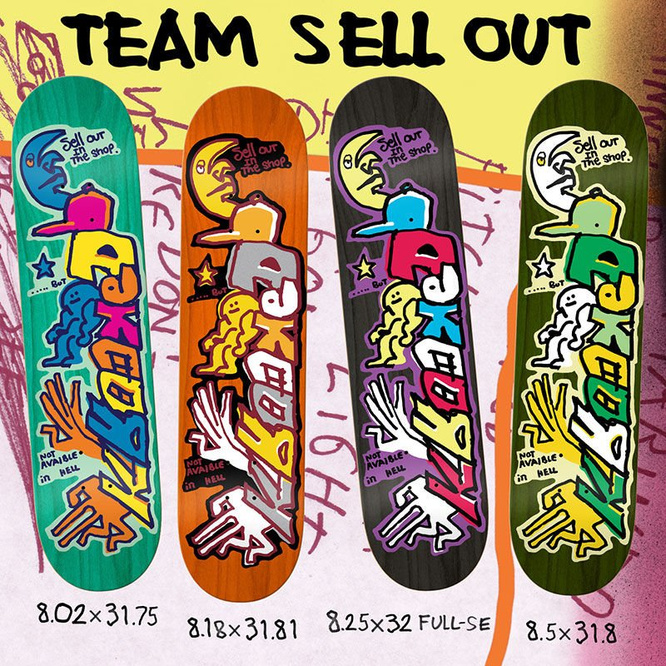 DECK KROOKED SKATEBOARDS SELL OUT 8,02" x 31,5"