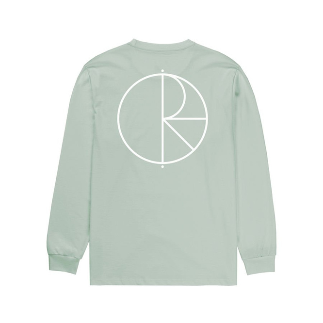 POLAR SKATE CO. LONG SLEEVE T-SHIRT. STROKE LOGO LS TEE (SEAFOAM GREEN)