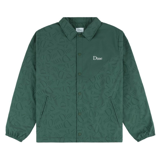 Dime Allover Coach Jacket (Dark Green)