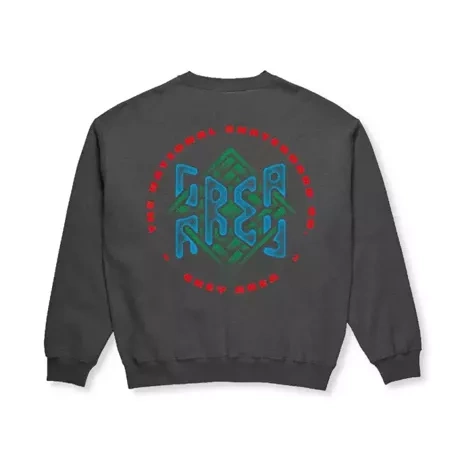 The National Skateboard Co. x Gray Area Crewneck (Dark Grey)