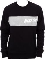 Nike SB Everett Crew Top (Black / Dark Heather Gray)