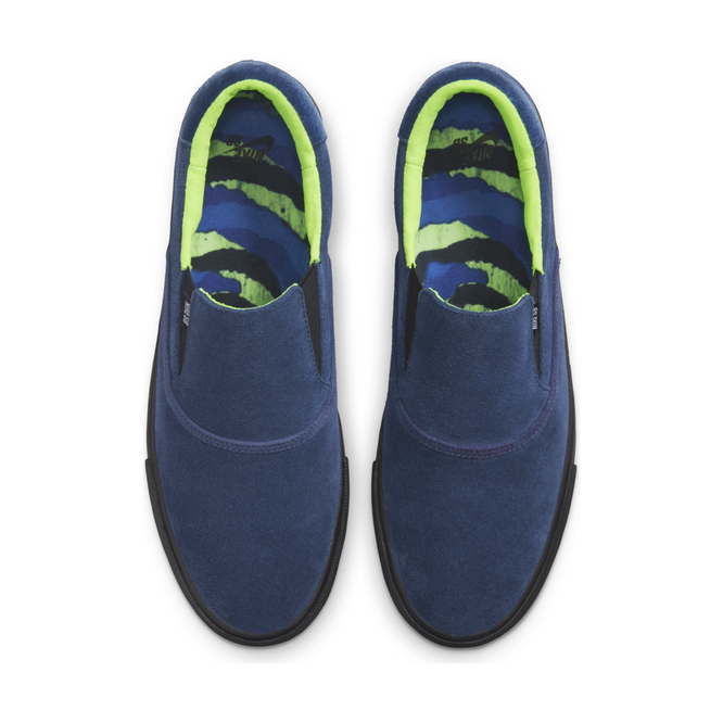 Nike SB x Glue Skateboards Zoom Verona Slip (Blue Void / Black / Electric Green)