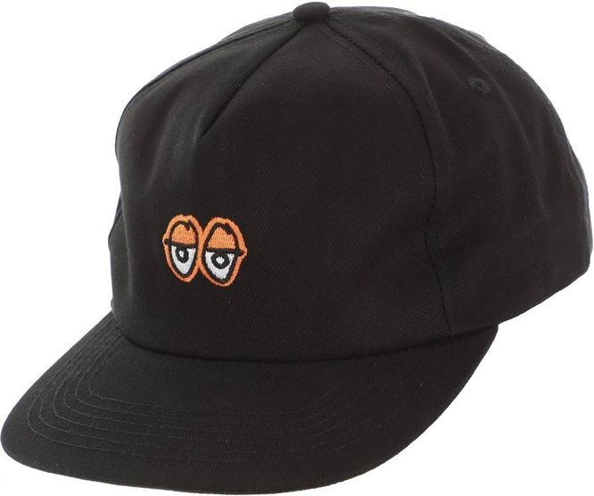 Krooked Eyes Snapback Cap (Black / Orange)