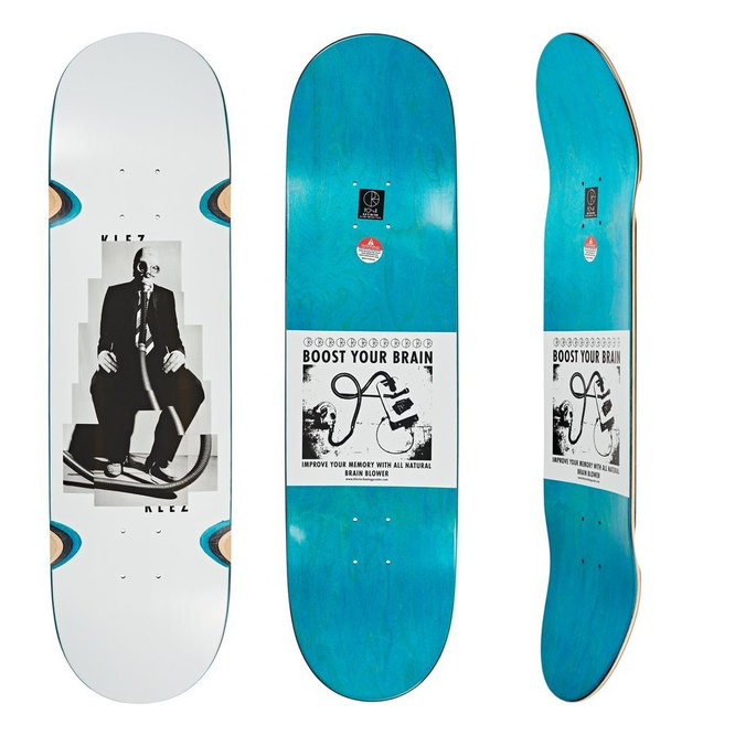 Polar Skate Co. board Klez Zawisza Brain Blower (White) 8.5" (Wheel Wells)