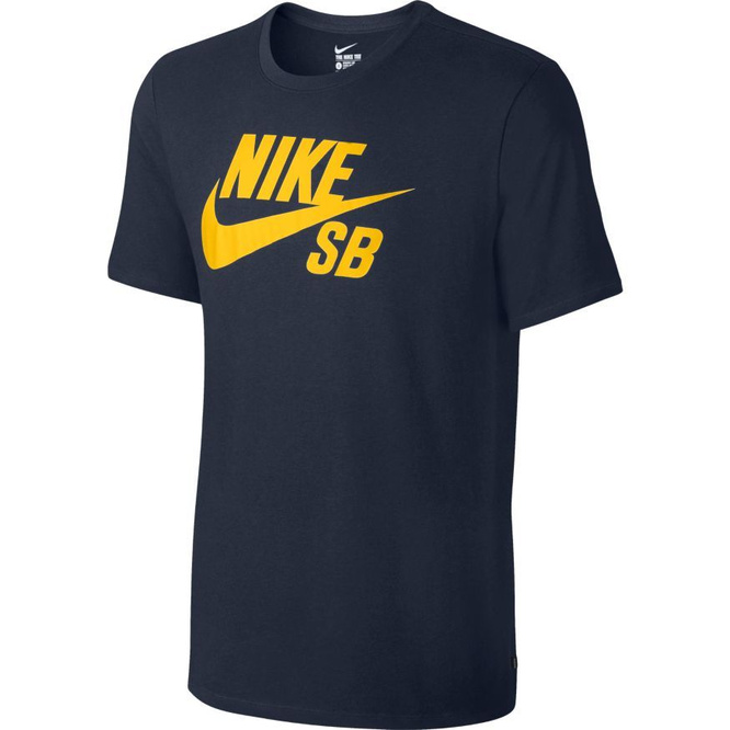 Nike SB Logo T-Shirt (Obsidian / Tour Yellow)