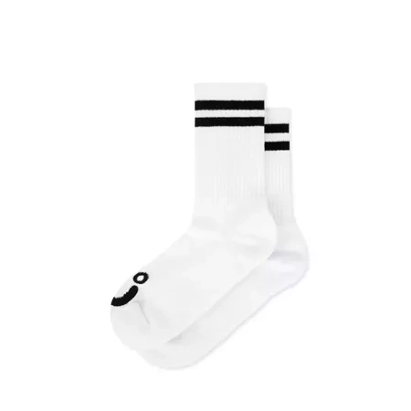 Polar Skate Co. Happy Sad Rib Socks (White)
