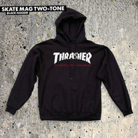 THRASHER HOOD TWO TONE SKATEMAG (BLACK)