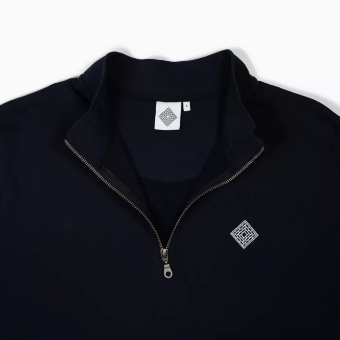 The National Skateboard Co. Quarter Zip Logo (Navy Blue)